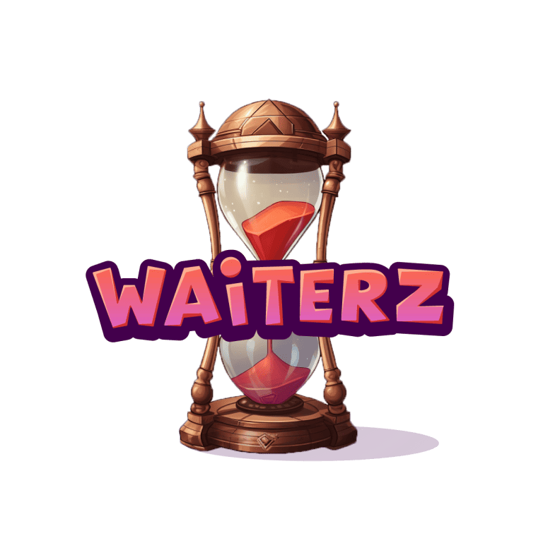 app waiterz logo hourglass shading